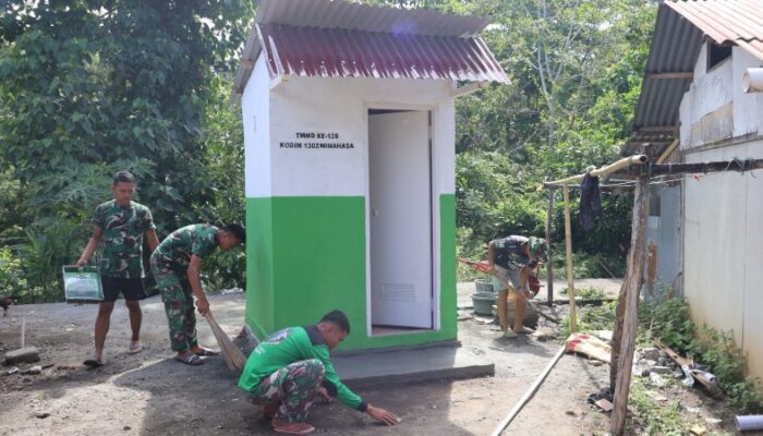 Satgas TMMD Minahasa Rampungkan Pembangunan MCK di Tababo