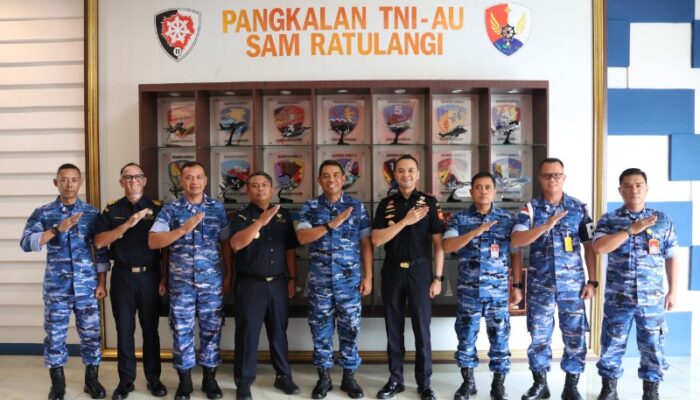 Kunjungan Silaturahmi, Danlanud Samratulangi Apresiasi Kepala Kantor Bea Cukai Manado
