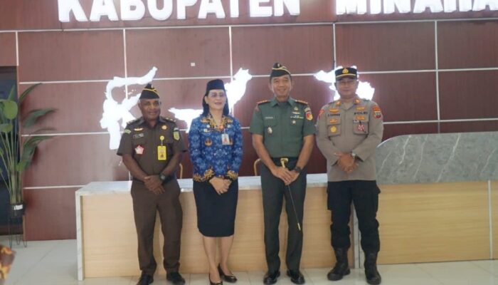 Harkitnas Momentum Perkuat Persatuan, Dandim Minahasa Ikuti Upacara di Kantor Bupati