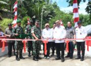 Pemerataan Pembangunan, Pangdam Merdeka Resmikan Jembatan Garuda di Telaga Biru