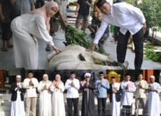 Korem Santiago Helat Sholat Idul Adha, Halal Bihalal dan Bagikan Hewan Kurban