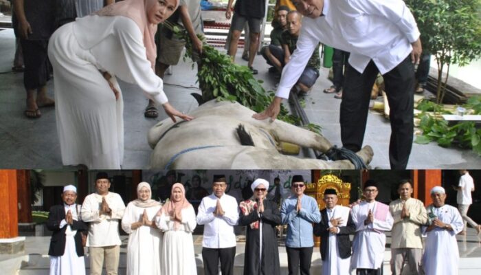 Korem Santiago Helat Sholat Idul Adha, Halal Bihalal dan Bagikan Hewan Kurban