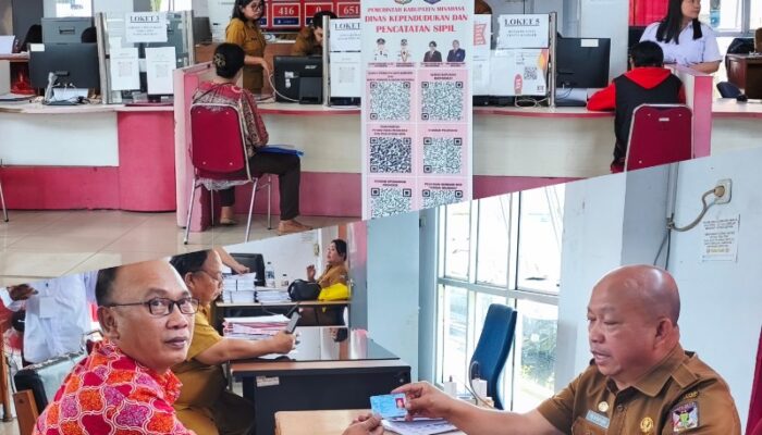 Pemohon Membludak, Kadis Dukcapil Minahasa Meidy Rengkuan Turun Langsung Layani Warga