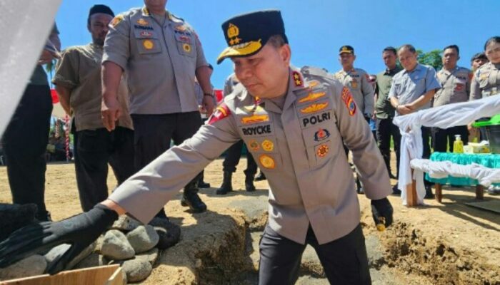 Kapolda Sulut Letakkan Batu Pertama Satpas Minsel, Layanan SIM Modern dan Berbasis Teknologi Segera Hadir