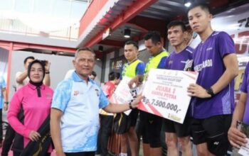 Polresta Manado Juarai Turnamen Badminton Internal Kapolda Cup 2026, Sat Brimob Runner-up