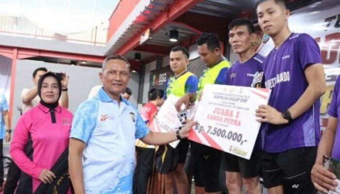 Polresta Manado Juarai Turnamen Badminton Internal Kapolda Cup 2026, Sat Brimob Runner-up