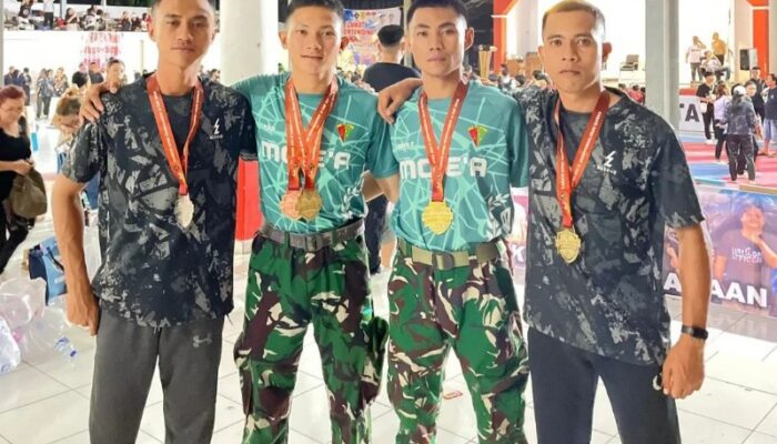 Empat Prajurit Yonif 824 Boyong Medali di Karate Open Tournament JJ Cup