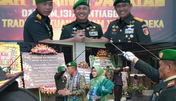Brigjen Mamahi Resmi Danrem Santiago, Mayjen Mirza Tekankan Penguatan Stabilitas Wilayah dan Kepemimpinan Teritorial