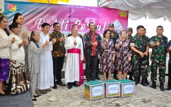 Peresmian Gereja Sta. Rosa De Lima Tondano, Kodim Minahasa Bagikan Sembako