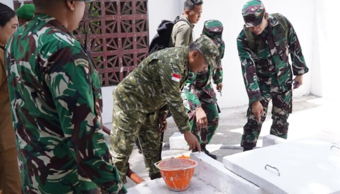Pangdam Merdeka Cek Langsung Karya Bakti di Miangas, Pastikan Bermanfaat Bagi Masyarakat