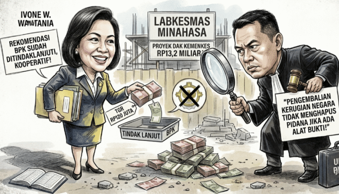 Adik Sekda Lynda Akui Temuan BPK di Proyek Labkesmas Minahasa Rp13,6 Miliar