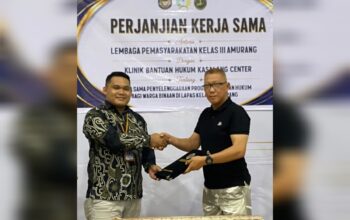 Perkuat Program Bantuan Hukum dan Edukasi Bagi Warga Binaan, Lapas Kelas III Amurang Tandatangani MoU Dengan LBH KASALANG CENTER